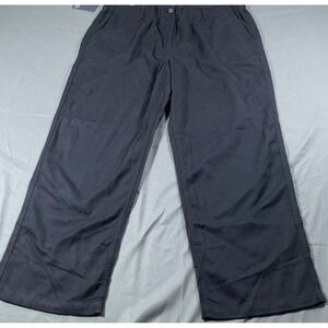 Gap Womens XXL Black Wide Leg Twill Elastic Waist Pants GP010050 NWT